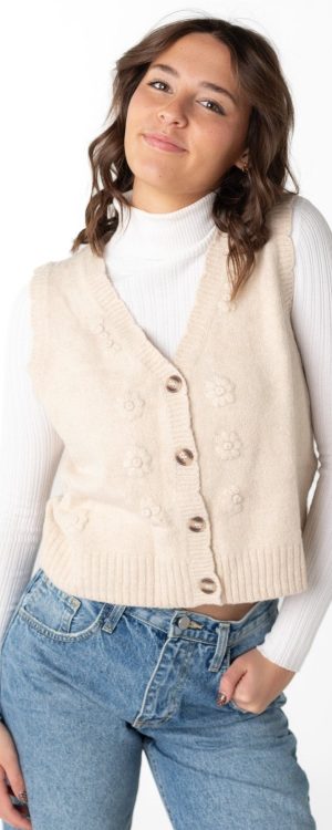 Floral Knit Vest